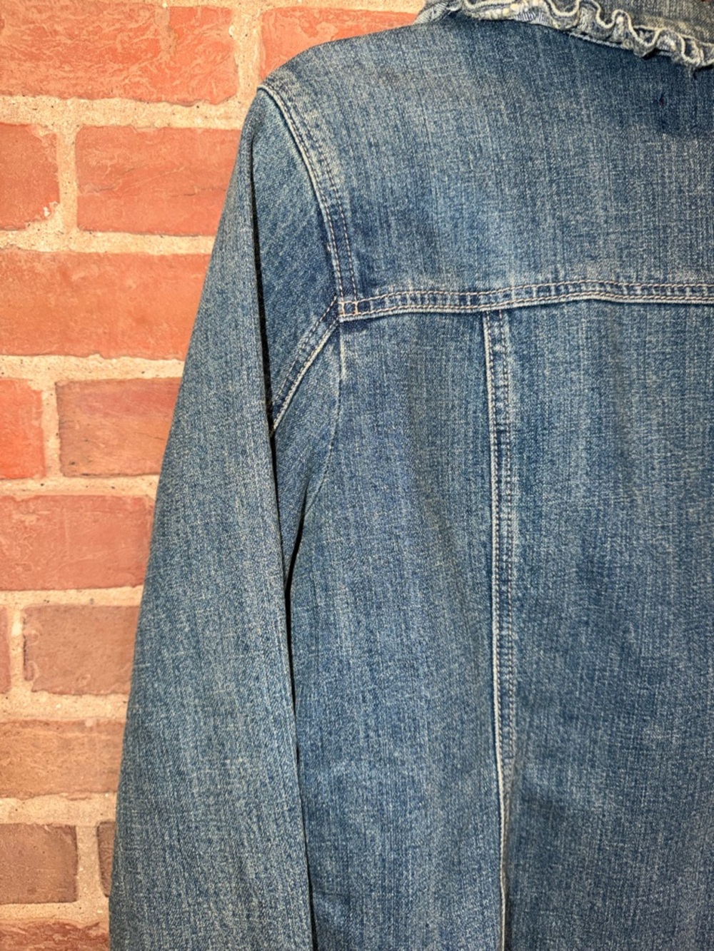 Westport Blue Ruffle-Trim Denim Jacket - Picture 11 of 12